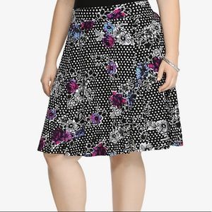 Torrid Floral Dotted Skater Skirt